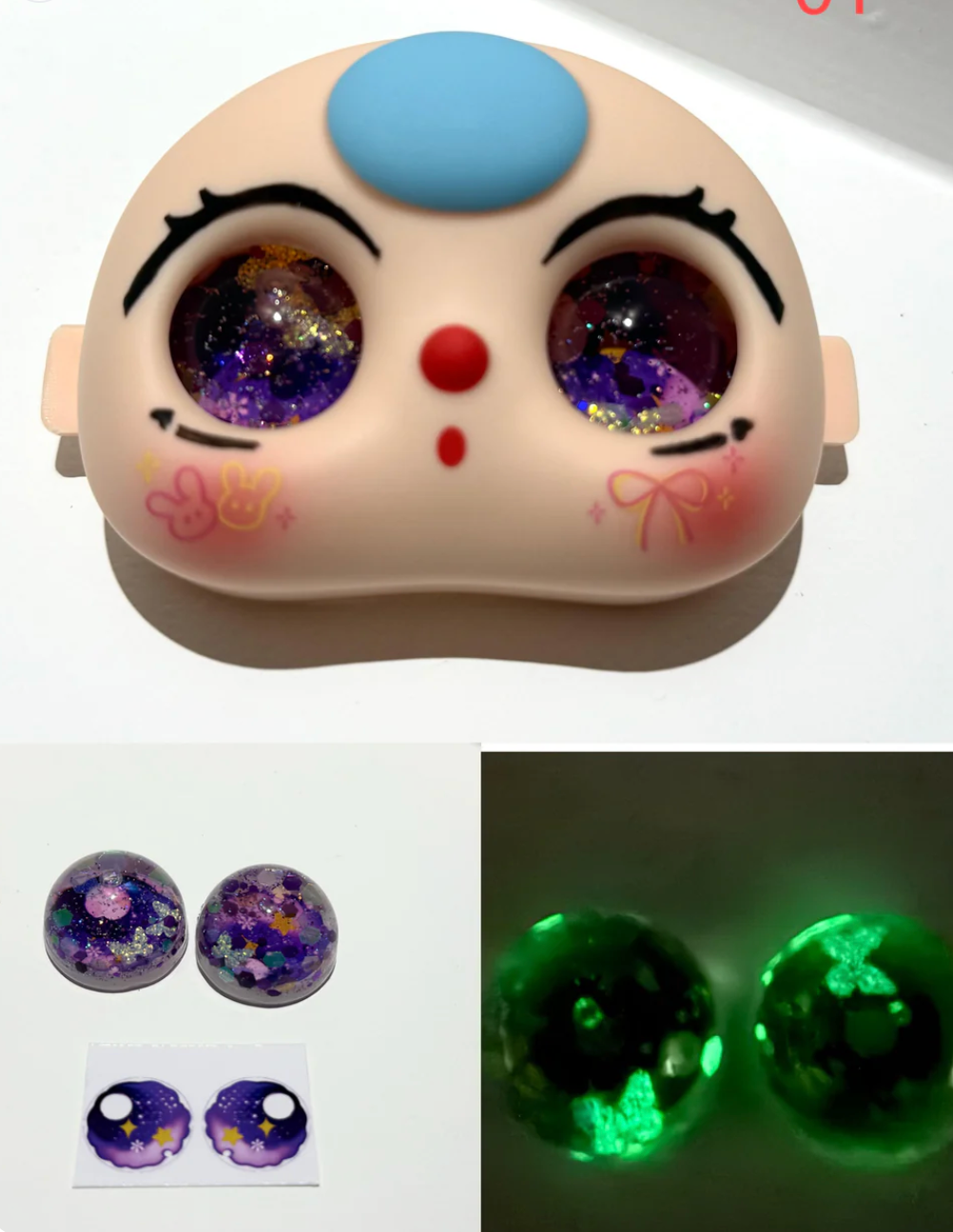 Custom Luminous Liquid Eyes for bb3 Baby Three