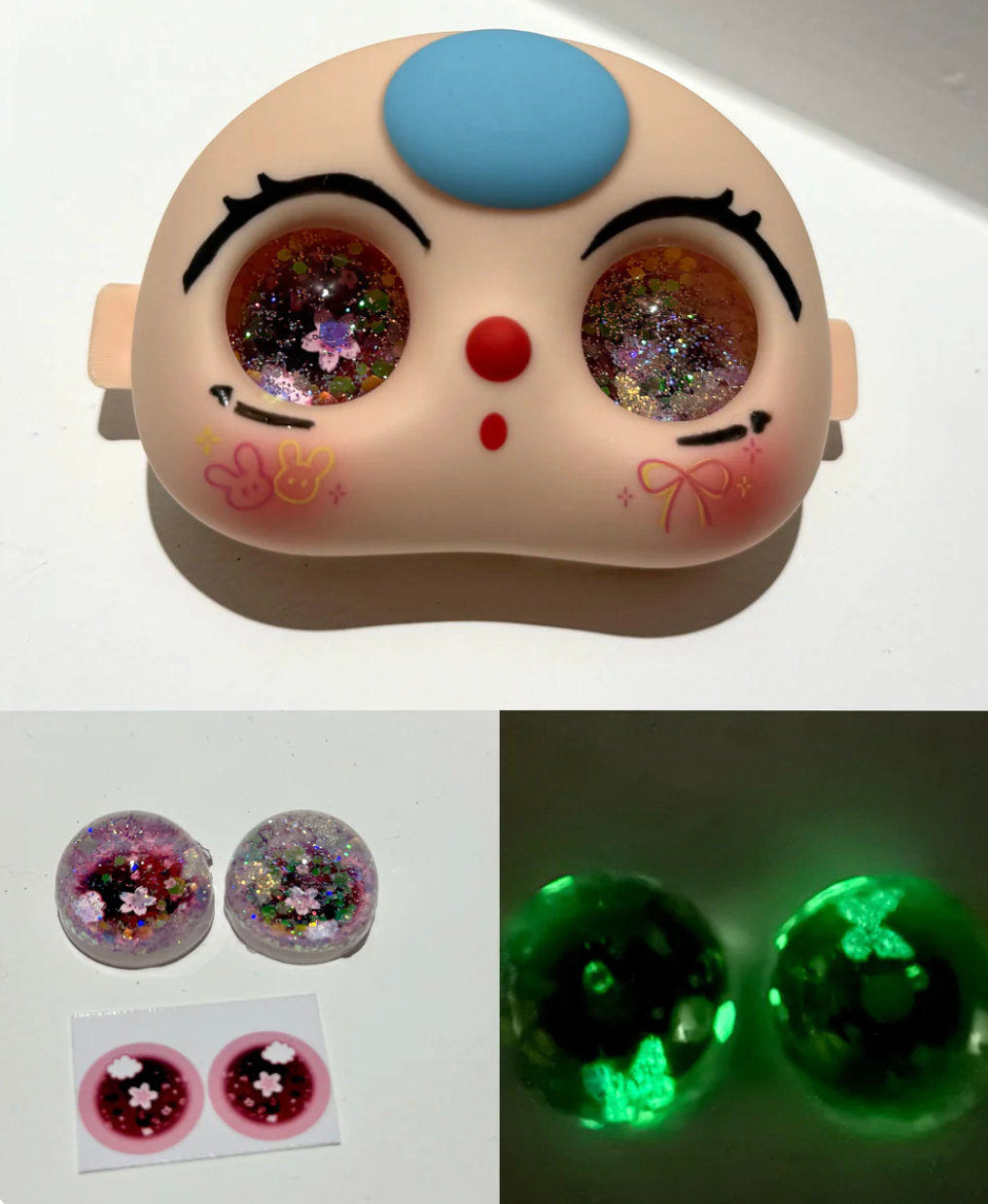 Custom Luminous Liquid Eyes for bb3 Baby Three